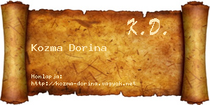 Kozma Dorina névjegykártya